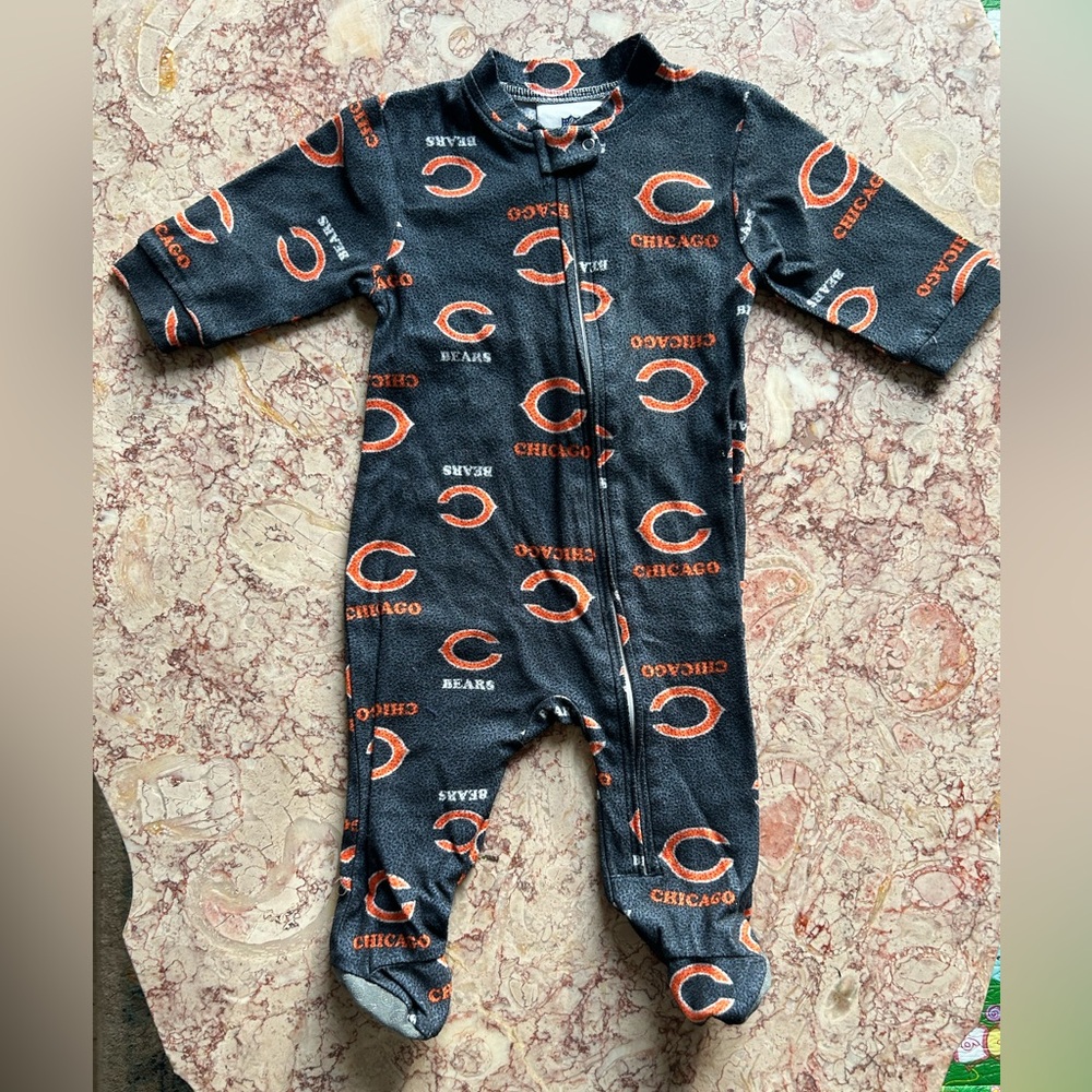 Chicago Bears Kids One Piece - Blue and Orange Size 3-6mo
